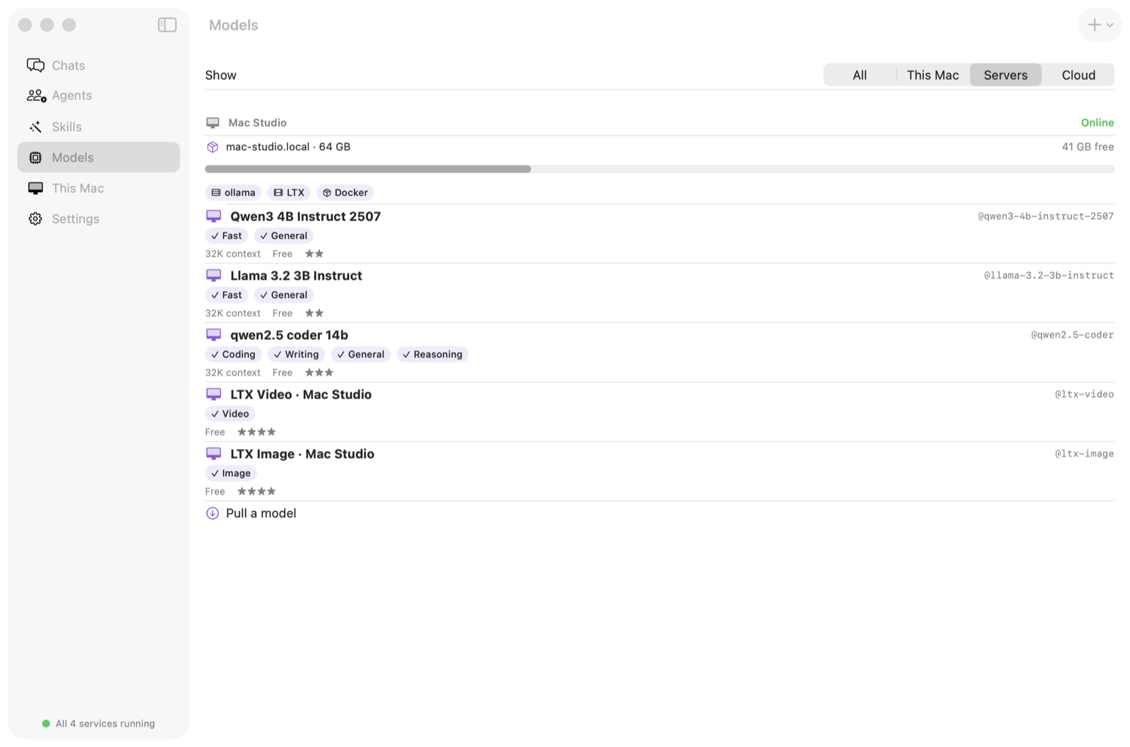 agentim models on macOS